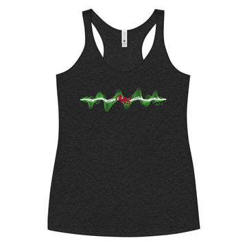 Wales 3D Music Soundwave - Women's Racerback Tank