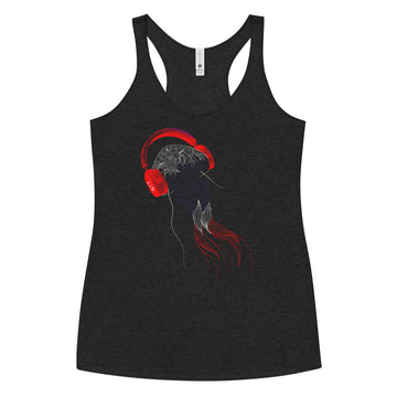 Thailand Jellyfish DJ with Headphones - Women's Racerback Tank