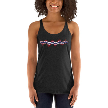 Thailand 3D Music Soundwave - Women's Racerback TankA