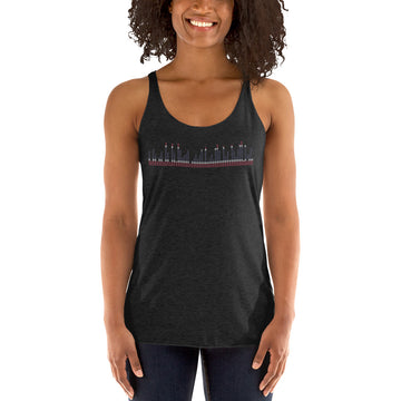 Thailand Music Graphic Equalizer - Women's Racerback Tank