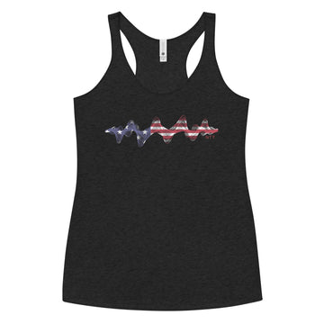 USA Music Graphic Equalizer - Women's Racerback Tank