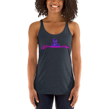 VR Woman with Headphones - Women's Racerback Tank Top