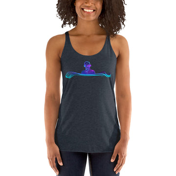 VR Man with Headphones - Women's Racerback Tank Top