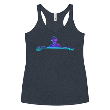 VR Man with Headphones - Women's Racerback Tank Top