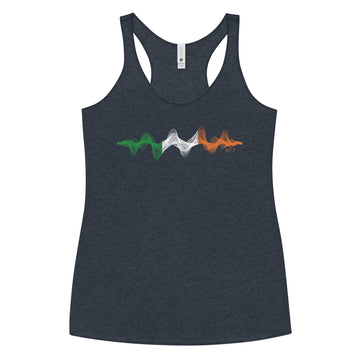 Ireland 3D Music Soundwave - Women's Racerback Tank