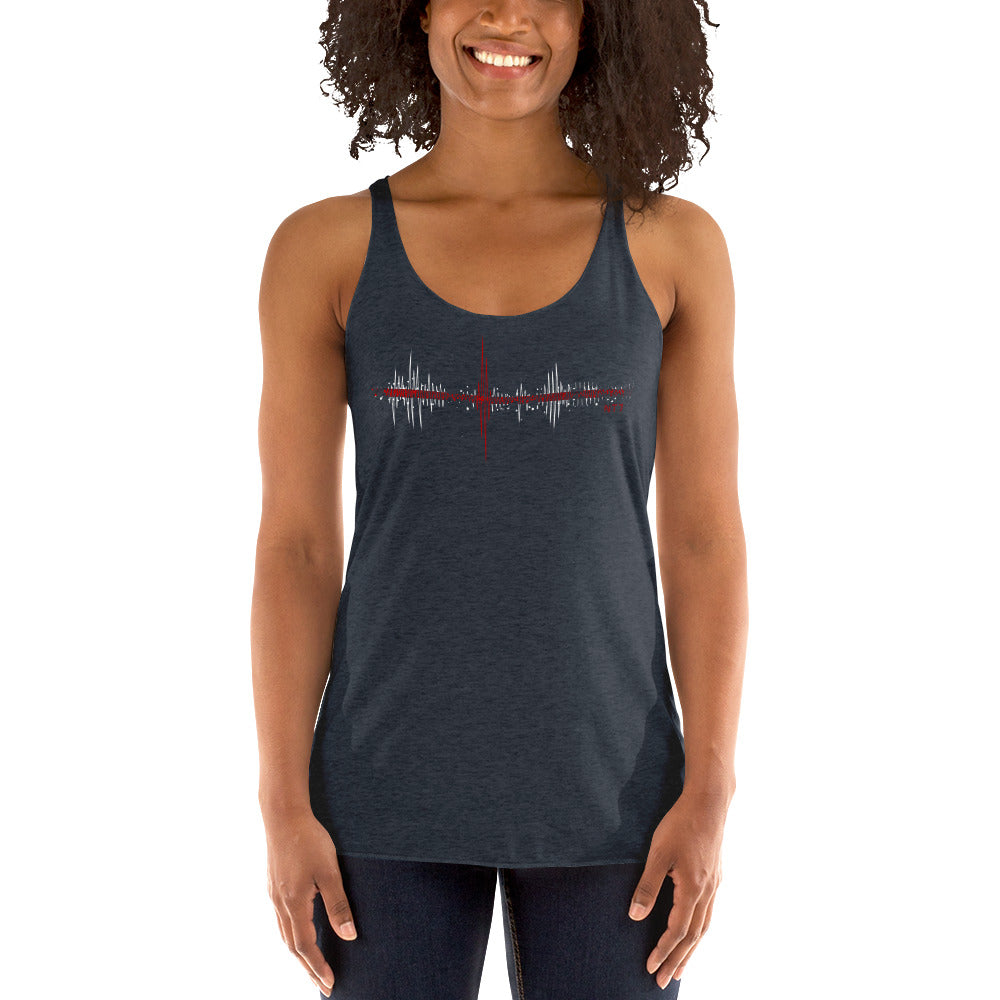 England Pulse Music Soundwave - Women's Racerback Tank