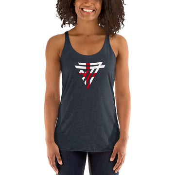 England Superhero Fashion Chest Logo - Women's Racerback Tank