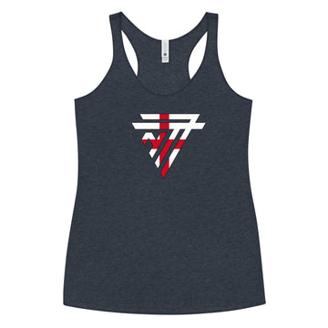 England Superhero Fashion Chest Logo - Women's Racerback Tank