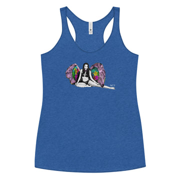 Winged Angel with Headphones - Women's Racerback Tank Top